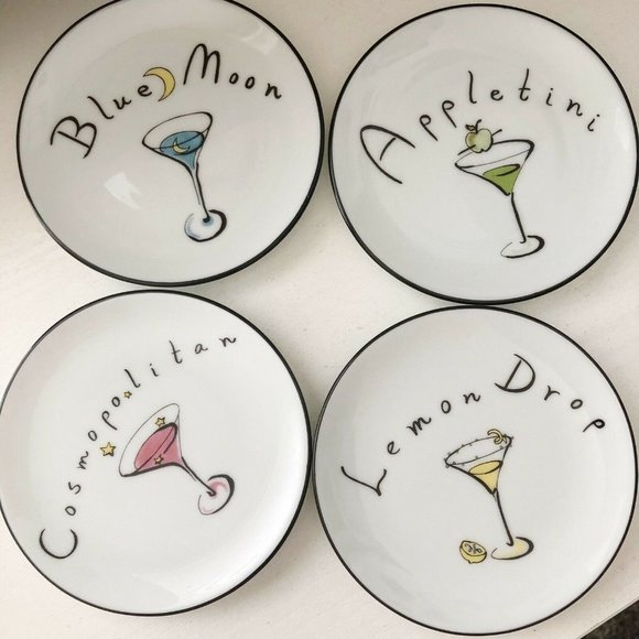 Pottery Barn Other - Pottery Barn Set Of 4 Martini Coasters In Box